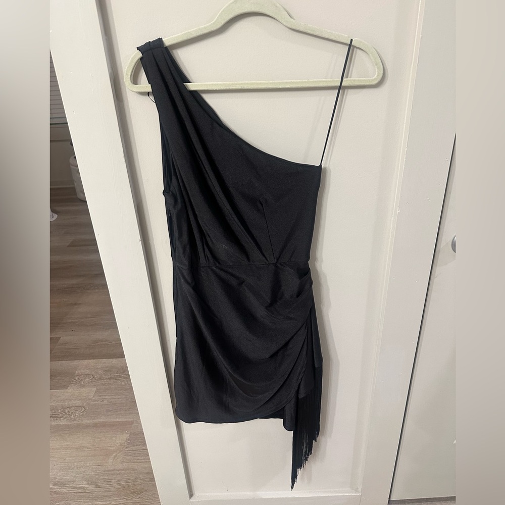 Black Fringe Dress NWT - Medium